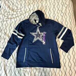 XXL Dallas Cowboys Hoodie Sweatshirt Men Large Blue Pullover NFL Team Apparel NW